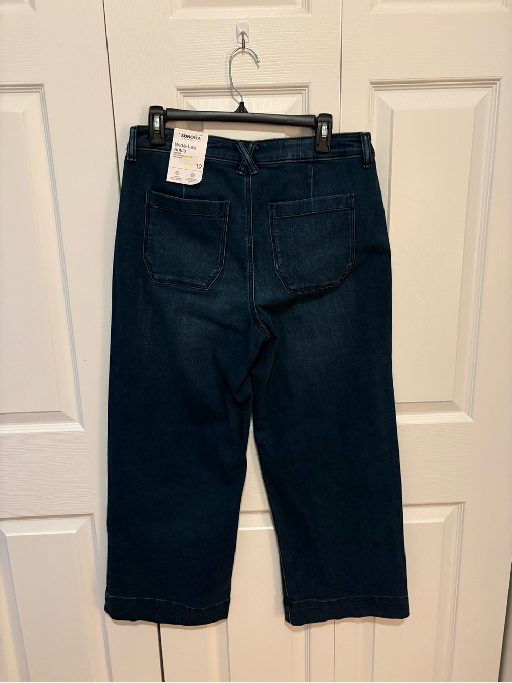 SONOMA Wide Leg Crop Dark Blue Jeans